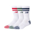 Unisex Active Lifestyle Striped Crew Socks 3 Pack