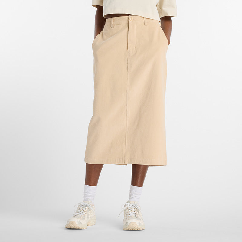 Women's Stretch Corduroy Midi Skirt